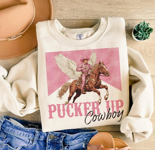 Pucker Up Cowboy Crewneck